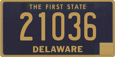 DE license plate 21036