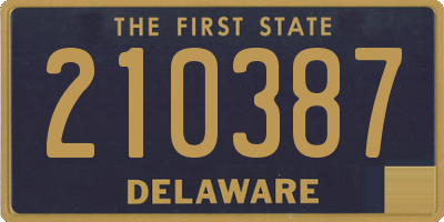 DE license plate 210387