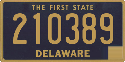 DE license plate 210389