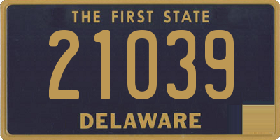 DE license plate 21039