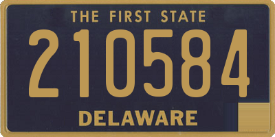 DE license plate 210584