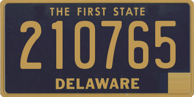DE license plate 210765