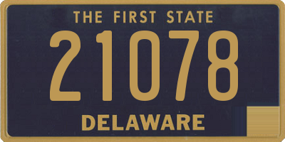 DE license plate 21078