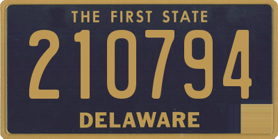 DE license plate 210794
