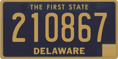 DE license plate 210867