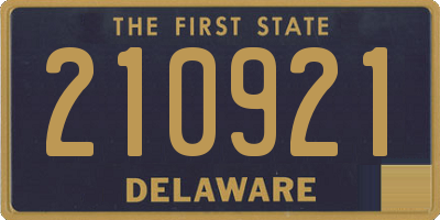 DE license plate 210921