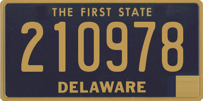 DE license plate 210978