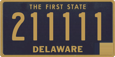 DE license plate 211111