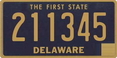 DE license plate 211345