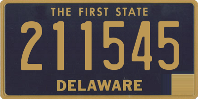 DE license plate 211545