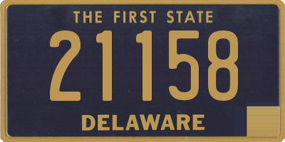 DE license plate 21158