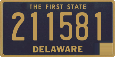 DE license plate 211581