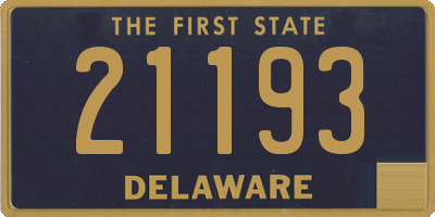 DE license plate 21193