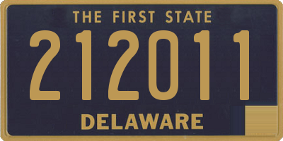 DE license plate 212011