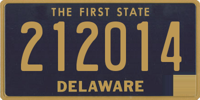 DE license plate 212014