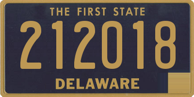 DE license plate 212018