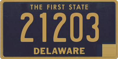 DE license plate 21203