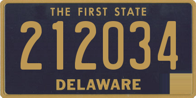 DE license plate 212034