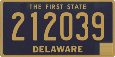 DE license plate 212039