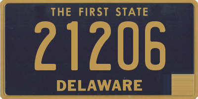 DE license plate 21206