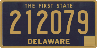 DE license plate 212079