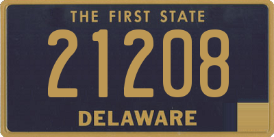 DE license plate 21208