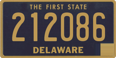 DE license plate 212086