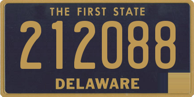 DE license plate 212088