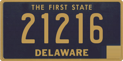 DE license plate 21216