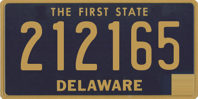 DE license plate 212165