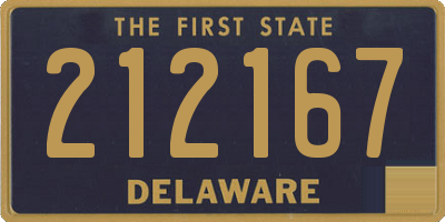 DE license plate 212167