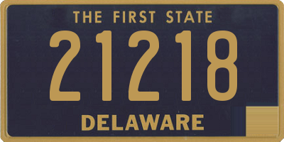 DE license plate 21218