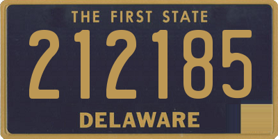 DE license plate 212185