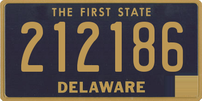 DE license plate 212186