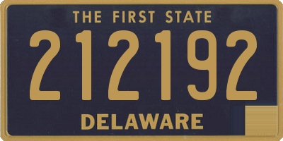 DE license plate 212192