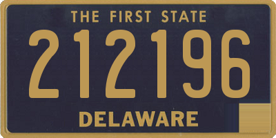 DE license plate 212196