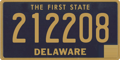 DE license plate 212208