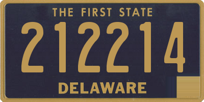 DE license plate 212214