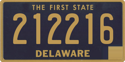 DE license plate 212216