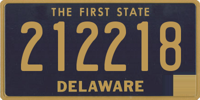 DE license plate 212218