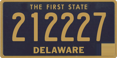 DE license plate 212227