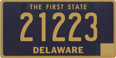 DE license plate 21223