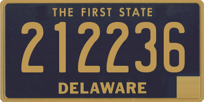 DE license plate 212236