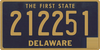 DE license plate 212251