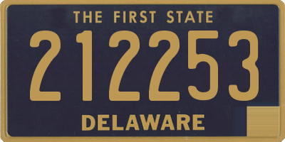DE license plate 212253