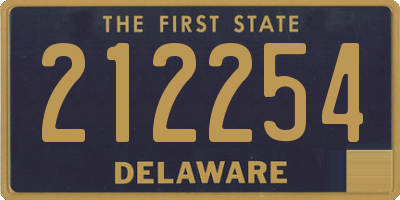 DE license plate 212254