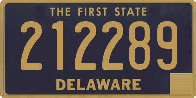 DE license plate 212289