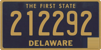 DE license plate 212292