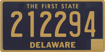 DE license plate 212294