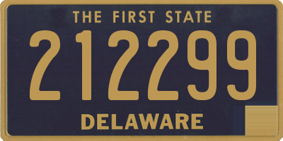 DE license plate 212299